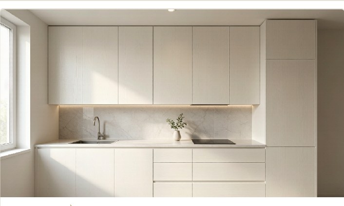 Lumiere kitchen in ivory pearl