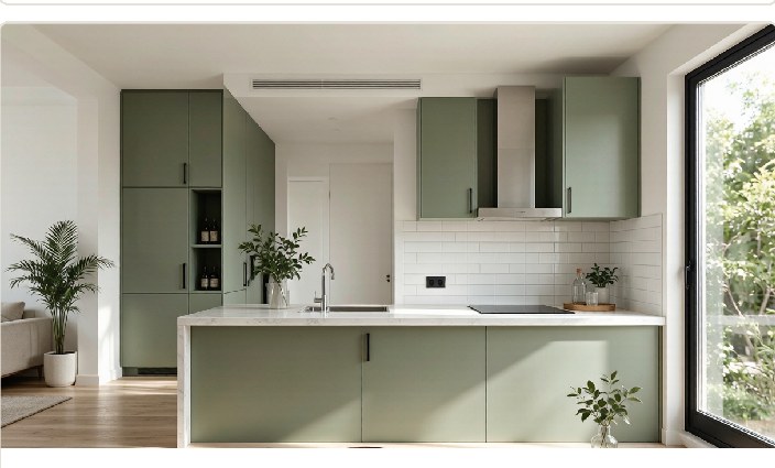 Verde kitchen in sage mist